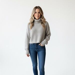 Mable Tan Knit Turtleneck Sweater- Medium